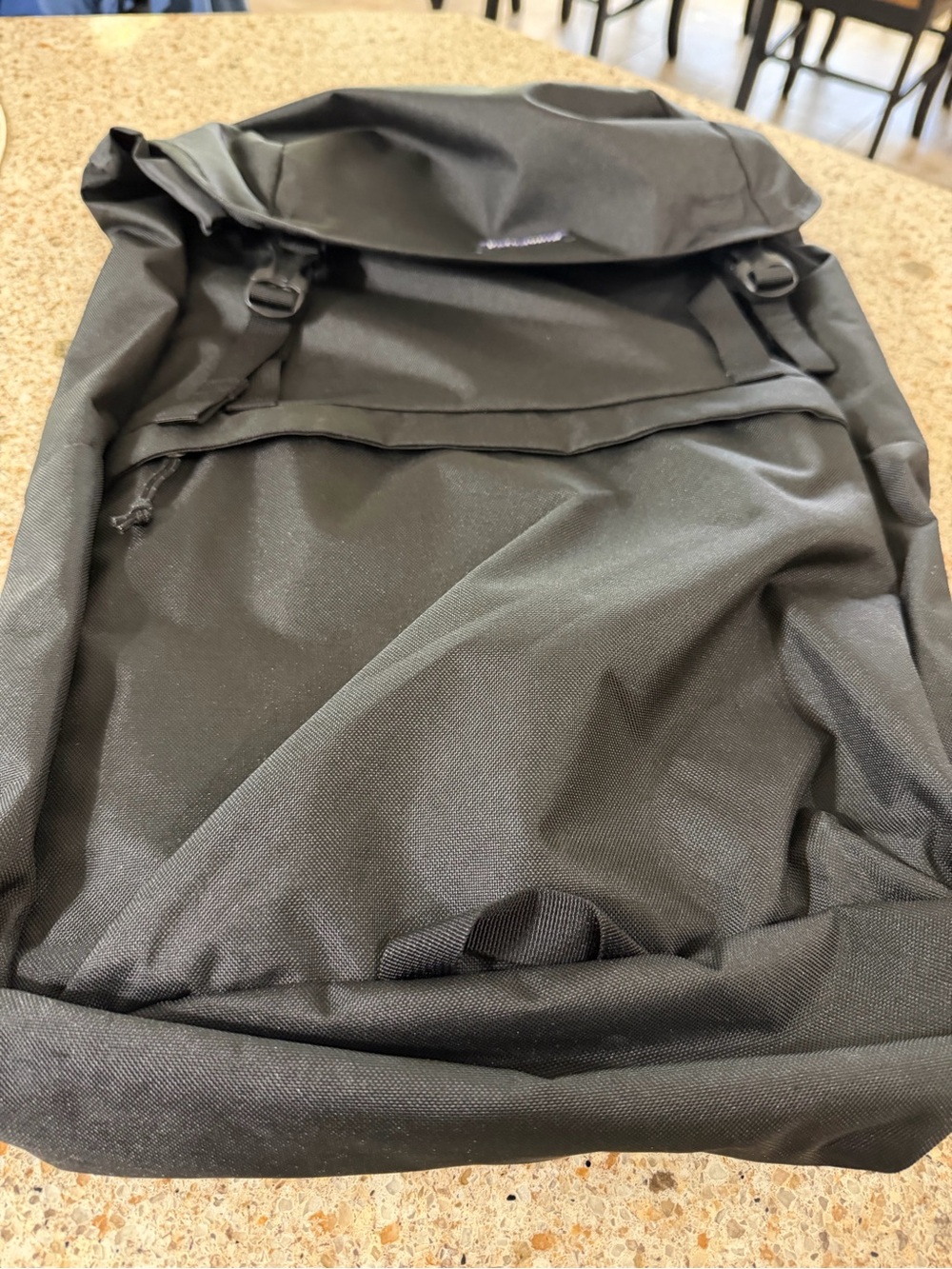 Black Men's Roll-Top Backpack - Pantognia.